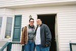 Michelle and I pose in front of Michelle's home in Spotswood, NJ