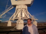 This is me in front of the dish.
