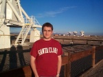 Jack in front of a dish.
