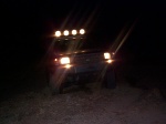At night, the lights.