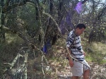 Alex leaving the hiking route.