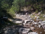 A rocky river bed...now it's gettign difficult.