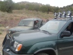 The view of Drew's 'Rover from my side of the X.