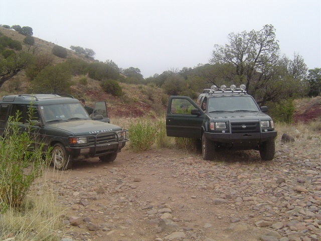 We were parked here...