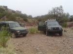 We were parked here...