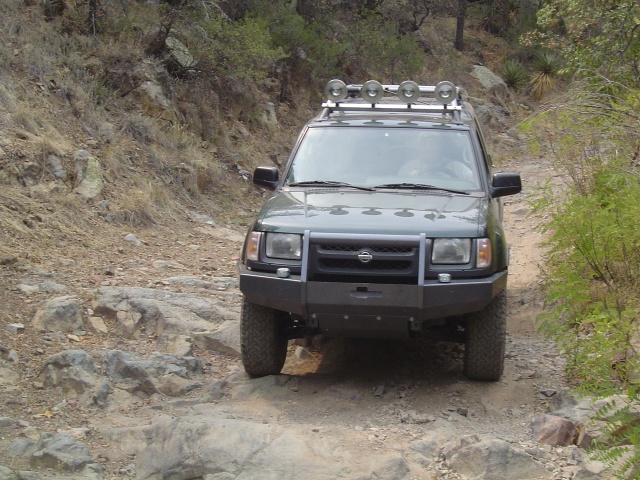 Same road, closer view of the X.