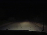 What the road looks like with standrad Xterra headlights.