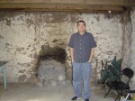 Jack near the fireplace.