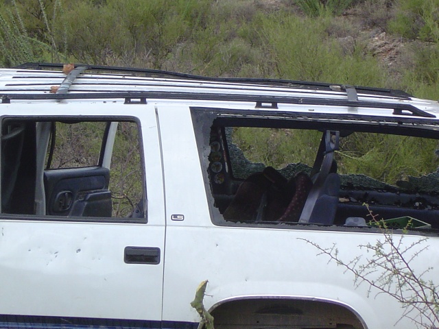 Scary part is that there was a baby seat in there. Stolen?