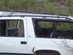 Scary part is that there was a baby seat in there. Stolen?