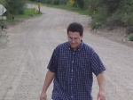 Alex walking at the terminus of our group venture.