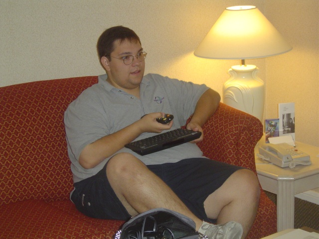 Me, in the suite, at the Fabulous Radisson Woodlands.