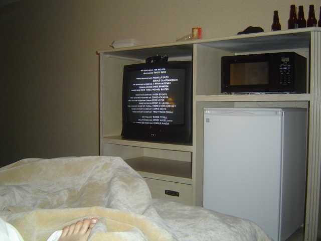 The TV, again for some reason, at the Fabulous Radisson Woodlands.