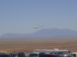 This is a helicopter taking off at the Meteor Crater site.  Note the Xterra in the parking lot. 