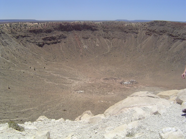 Again, the crater.