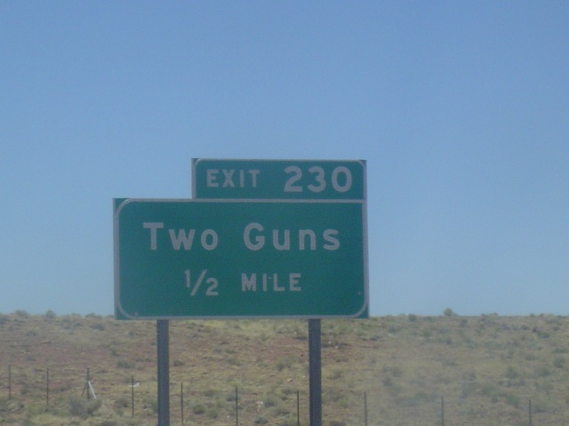 There is a "town" called Two Guns.