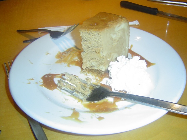 Jack's half-devoured cake.