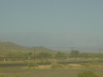 Smoke visible from Picacho Peak.  Mount Lemmon is a burnin'