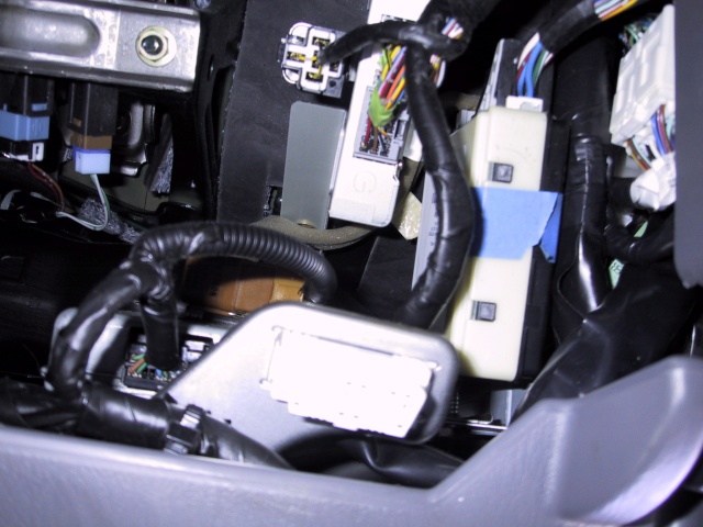 Under the dash...