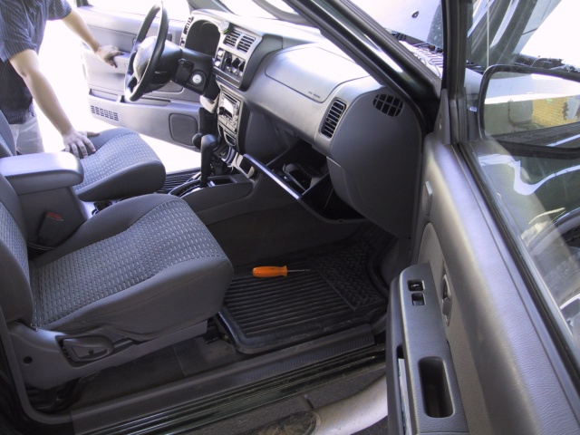 Removing the glovebox so I can disable the airbag.