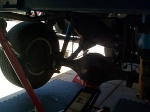 This is the rear diff hanging without springs.