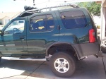 The rear lift completed before the springs settled.
