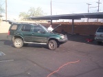 The X, en route to the extension cord.