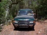 Drew's 'Rover on the dirt road.