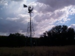 A windmill.  Those clouds never rained on us. :(