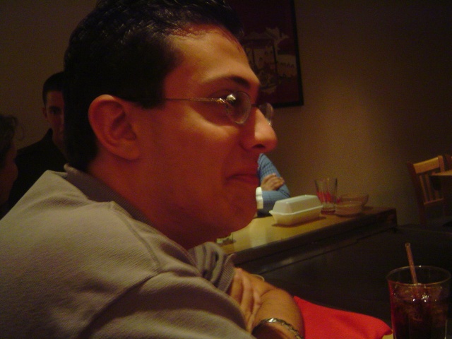 Alux is bugging his eyes out or something interesting in this photo.