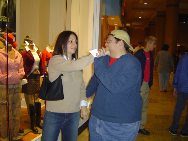 She is punching me.  Very violent, this girl.